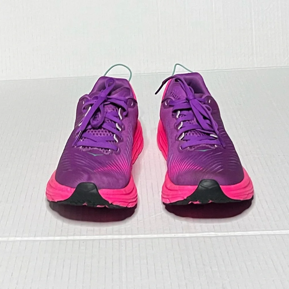 Hoka Women's Purple and Hot Pink Athletic Running Shoes